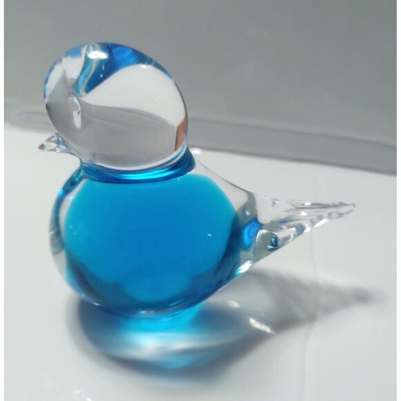 Vintage Swedish Bluebird of Happiness Handblown Art Glass Eneryda Sweden 4 1/2" - Picture 2 of 12